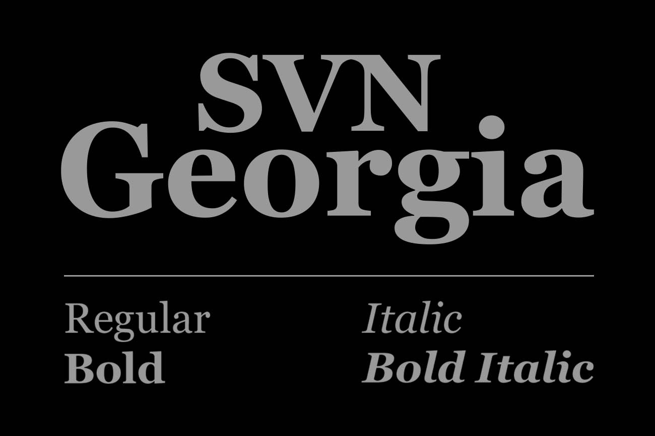 [Tải Về] Bộ Font Chữ Serif Việt Hóa SVN Georgia (4 font)